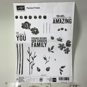 Stampin Up! Painted Petals retired stamp set.  Flowers and sentiments included